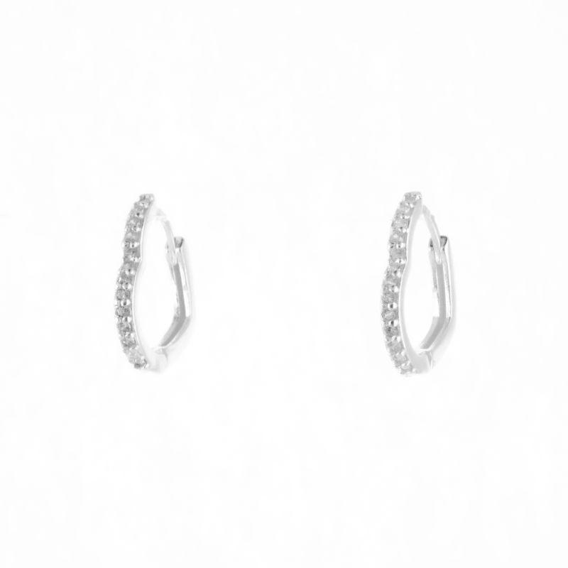 BRINCO ARGOLA CORAÇÃO CRAVEJADO M PRATA 925