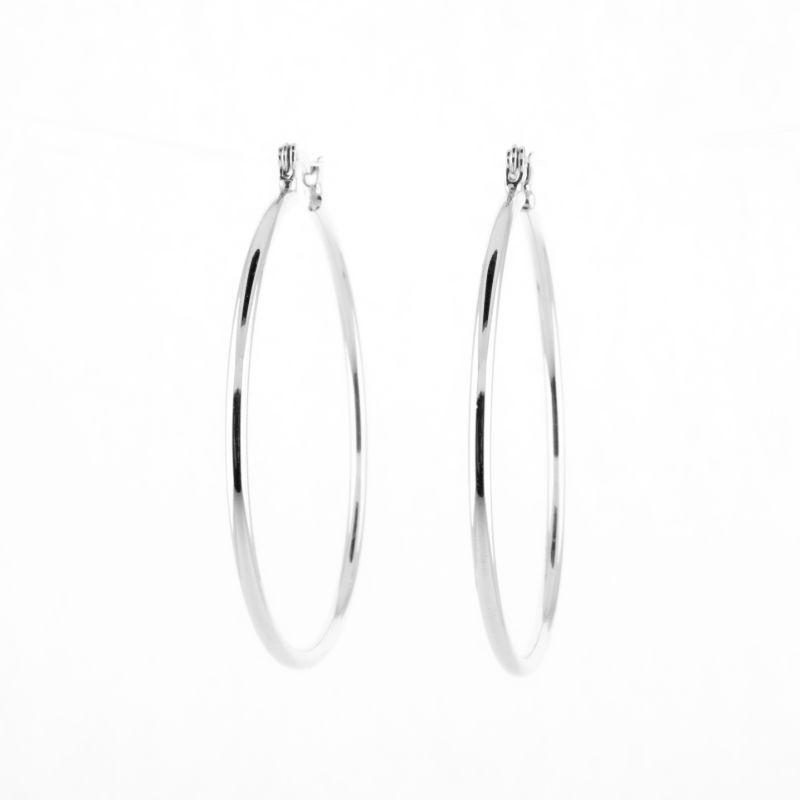 BRINCO ARGOLA G FINA OURO BRANCO