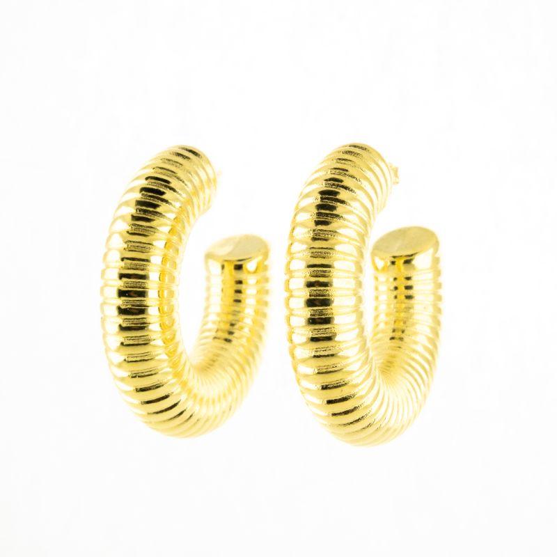 BRINCO ARGOLA VINTAGE BANHADO NO OURO AMARELO