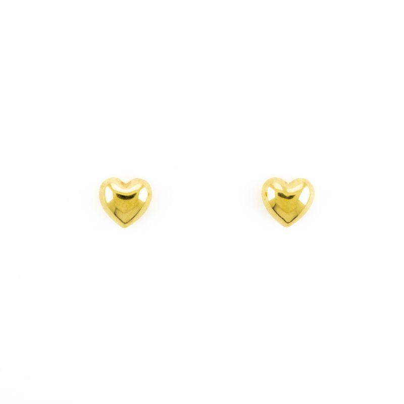BRINCO CORACAO LISO M OURO 18K