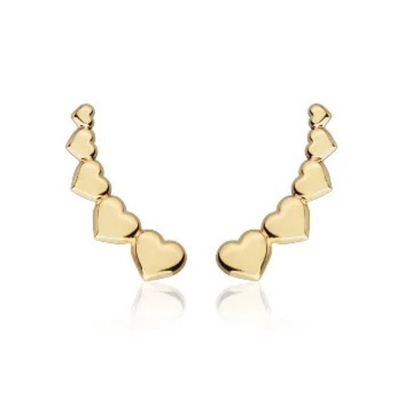 BRINCO EARCUFF CORAÇÃO POLIDO