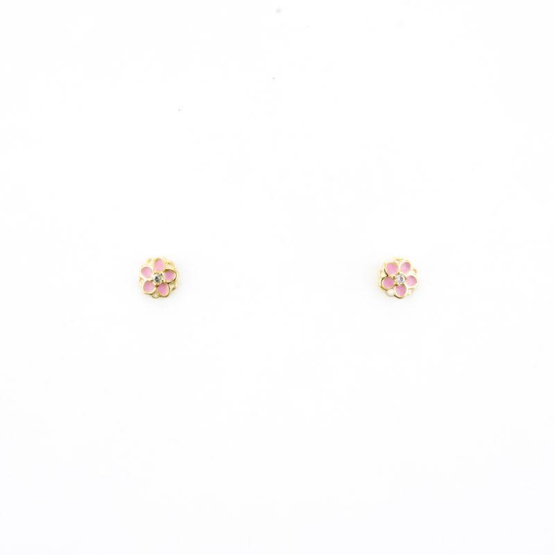 BRINCO INFANTIL FLOR ROSA/BRANCO