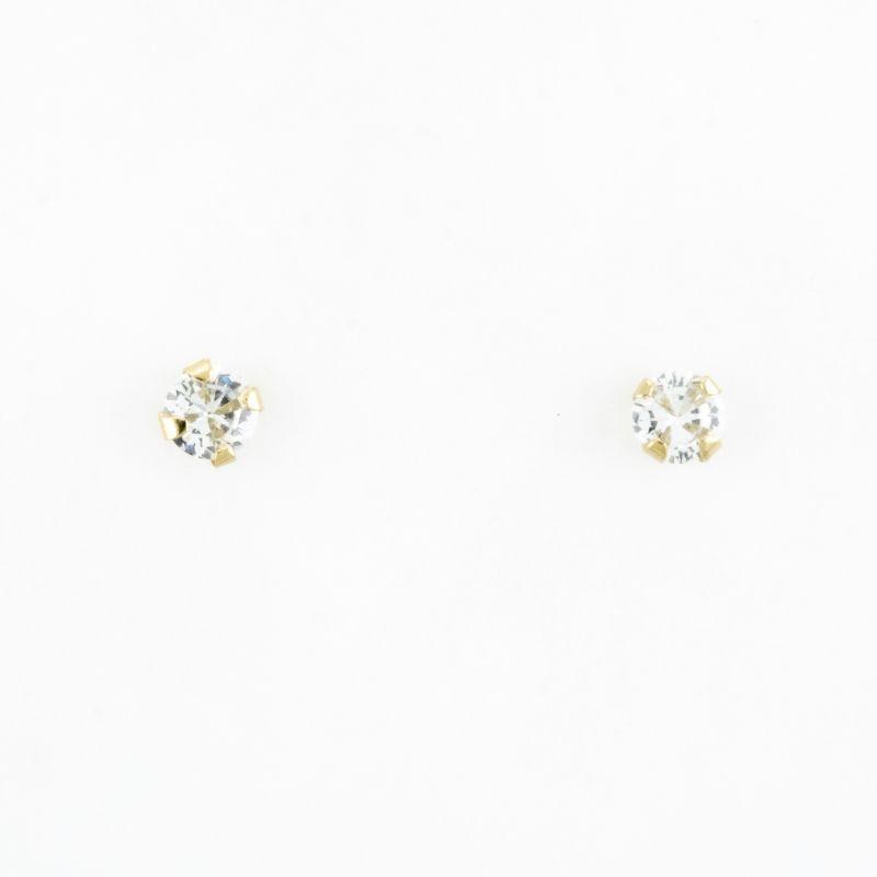 BRINCO PONTO DE LUZ 6MM OURO 18K