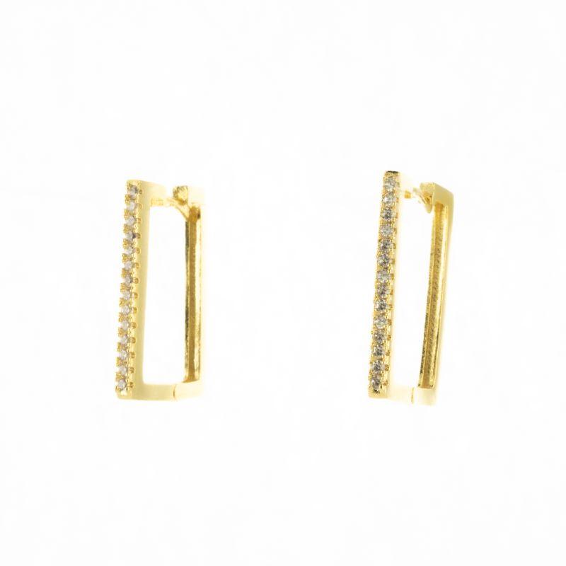 BRINCO RETANGULAR CRAVEJADO G