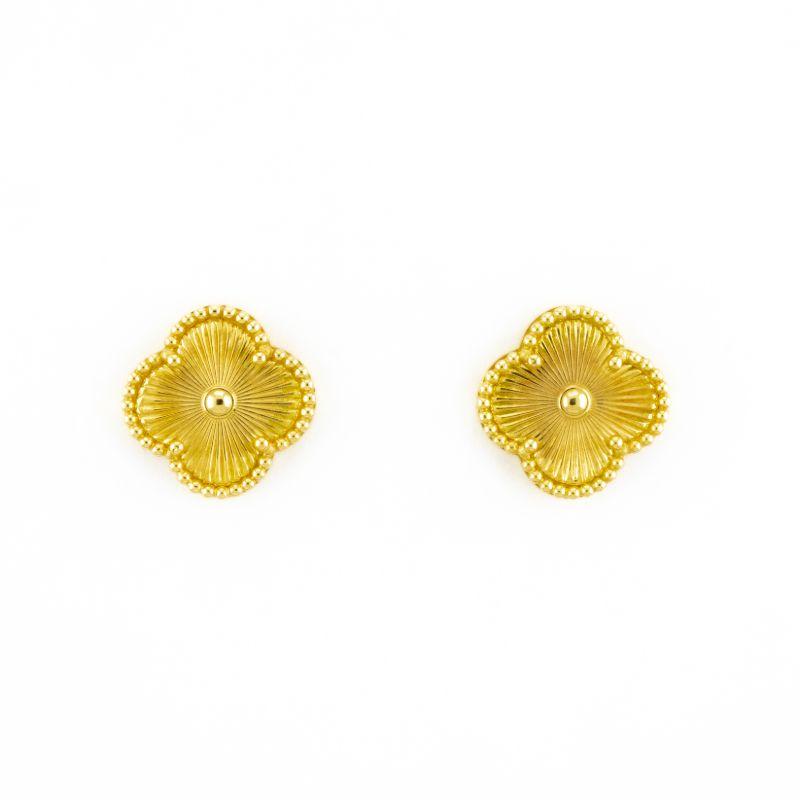 BRINCO TREVO LISO G OURO 18K