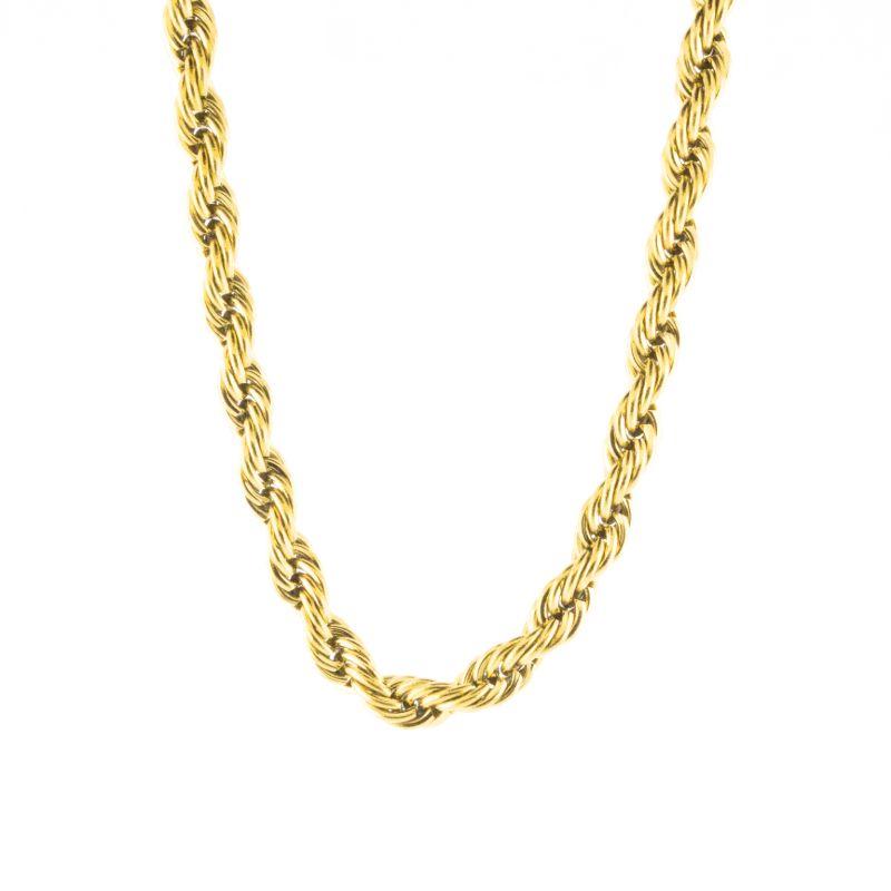 COLAR BAIANO LONGO 70CM BANHADO NO OURO AMARELO