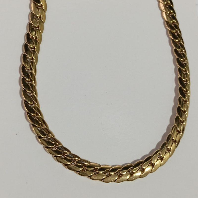 COLAR SNAKE LONGO 70CM BANHADO NO OURO AMARELO