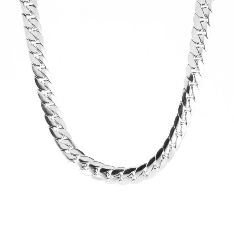 COLAR SNAKE LONGO 70CM BANHADO NO OURO BRANCO