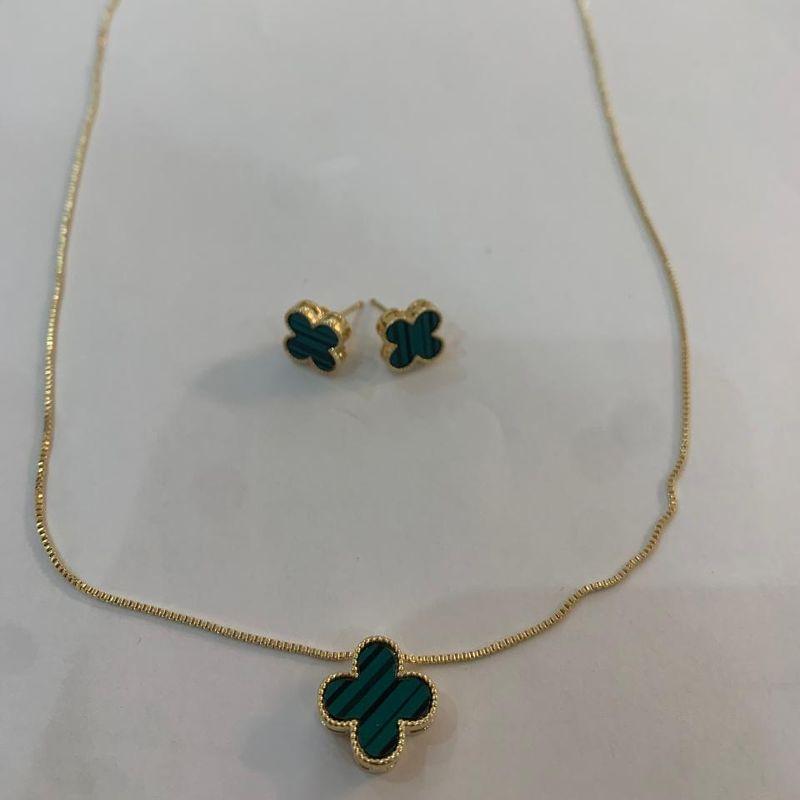 CONJUNTO TREVO MALAQUITA