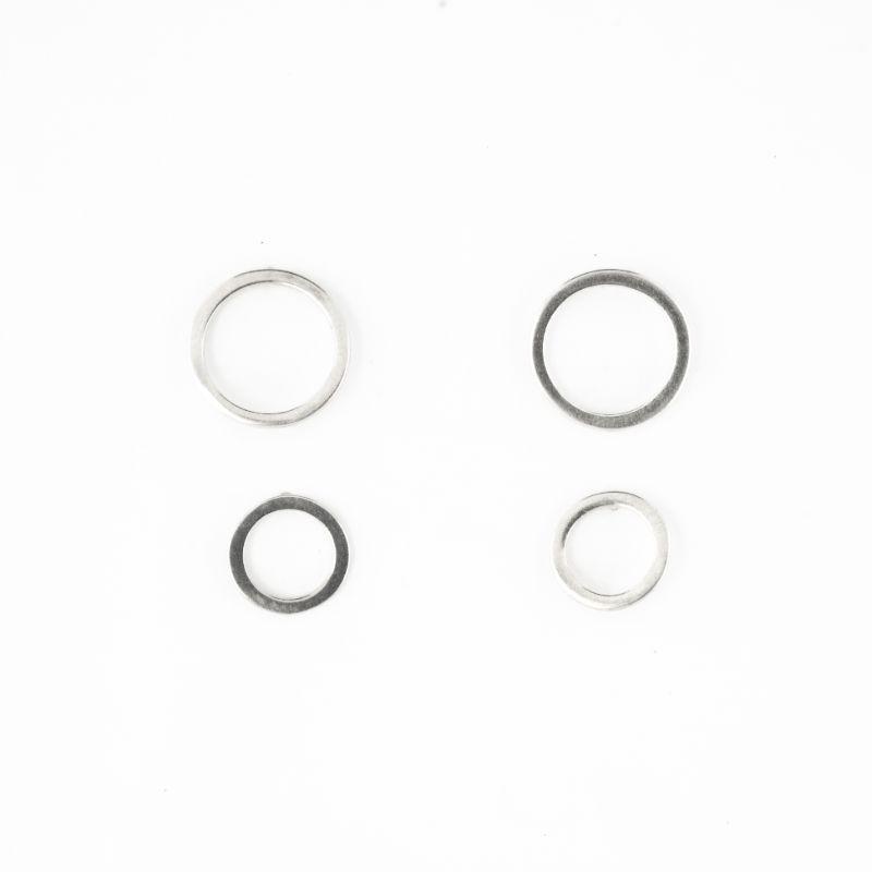 DUPLA DE BRINCOS ESFERA LISAS PRATA 925