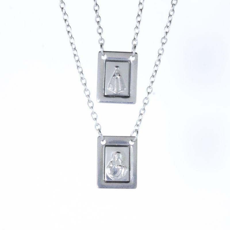 ESCAPULÁRIO  NOSSA SENHORA APARECIDA  60CM AÇO INOX