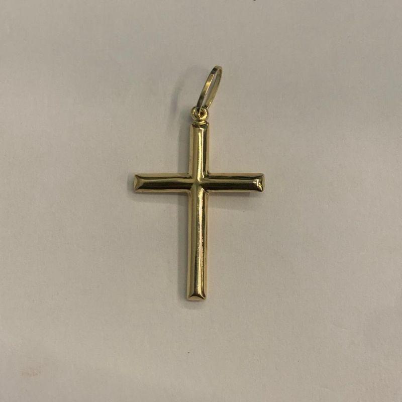 PINGENTE CRUZ LISA OURO 18K