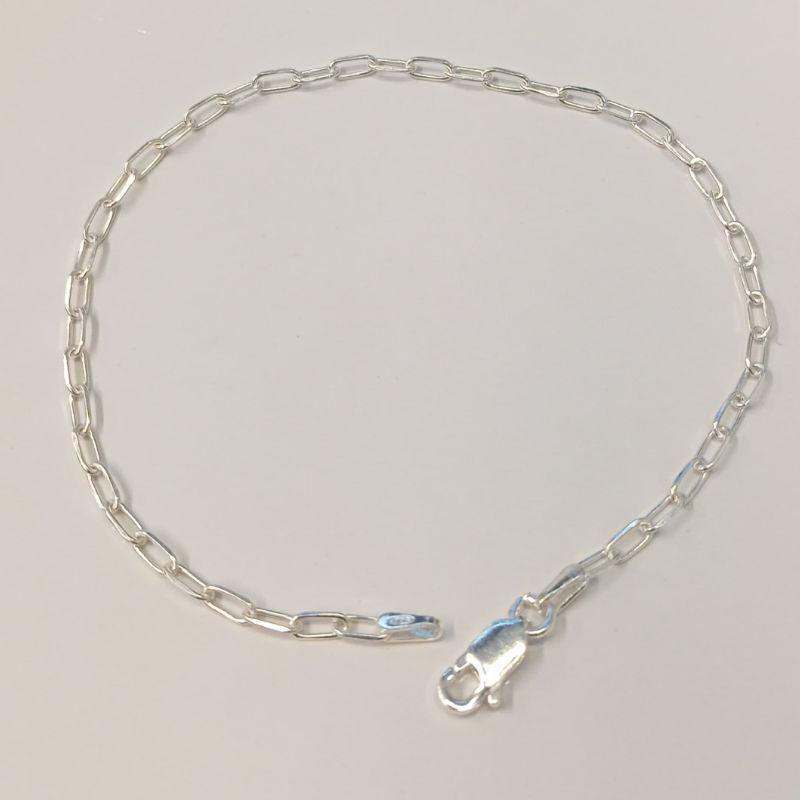 PULSEIRA CARTIER ELO ALONGADO 2 MILÍMETROS 20CM PRATA 925