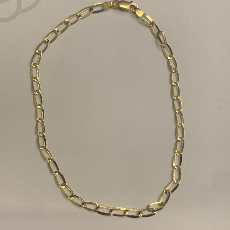 PULSEIRA LAMINADA 4MM 20 CM OURO 18K