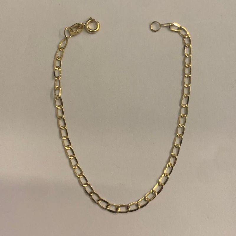 PULSEIRA LAMINADA FINA 15,5CM OURO 18K