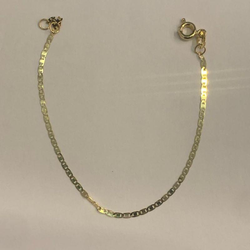 PULSEIRA PIASTRINE INFANTIL 13CM OURO 18K