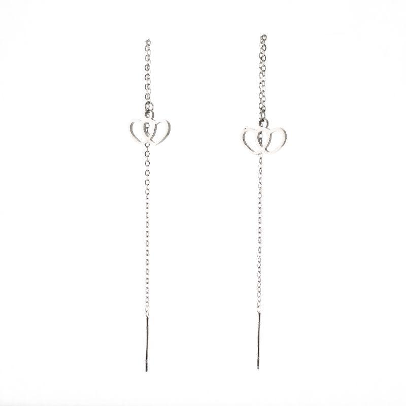 BRINCO ANZOL CORAÇÃO VAZADO SEMIJOIA