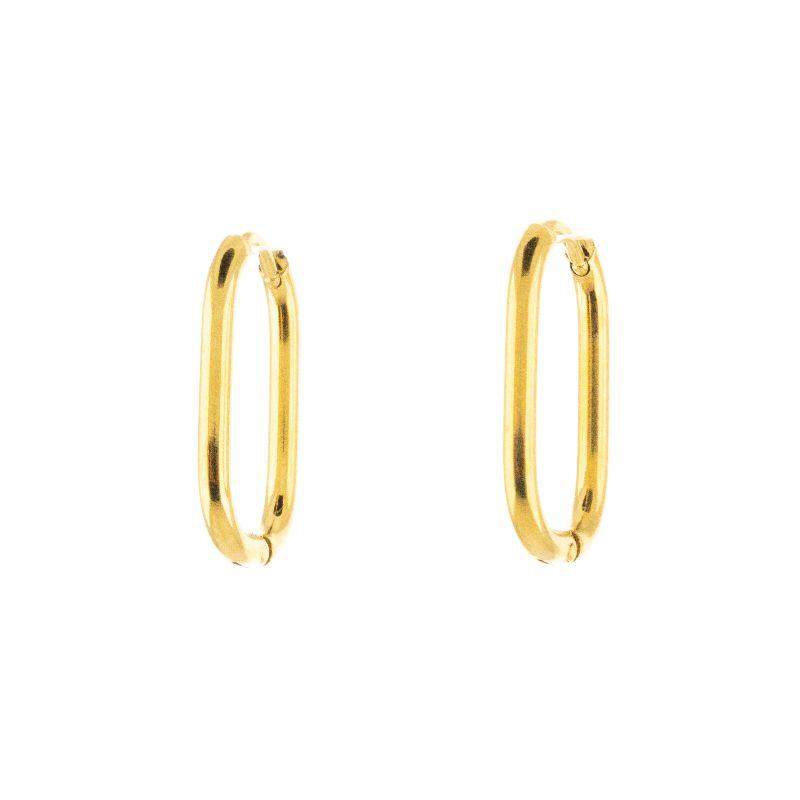 BRINCO ARGOLA  M OVAL LISA SEMIJOIA