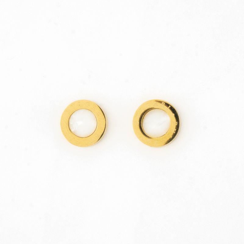 BRINCO  BVLGARI MADRE PÉROLA G BANHADO NO OURO AMARELO