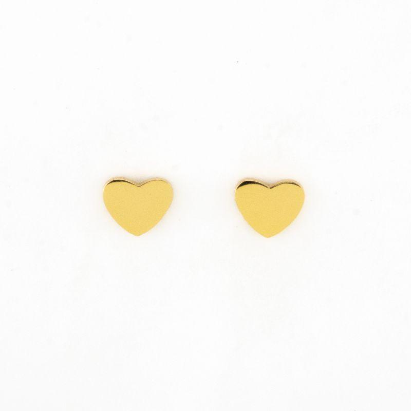 BRINCO CORAÇÃO P LISO SEMIJOIA