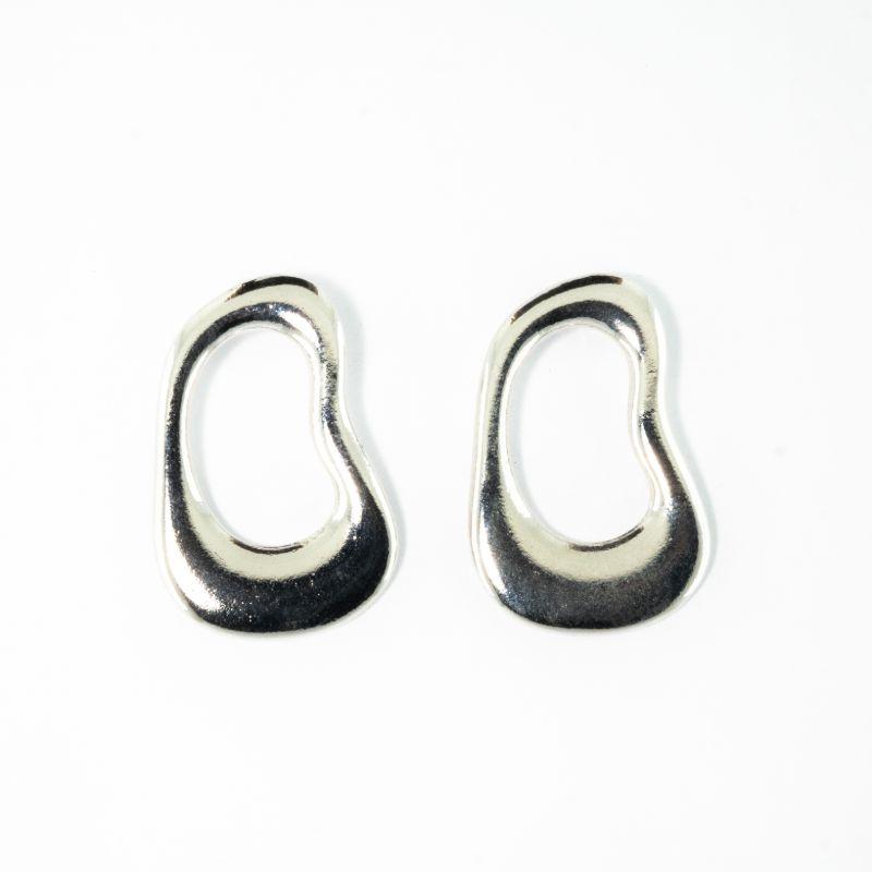 BRINCO ORGÂNICO VAZADO OURO BRANCO