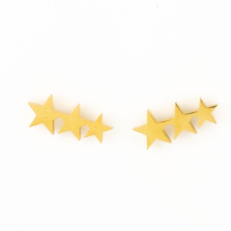 BRINCO TRÊS ESTRELAS SEMIJOIA