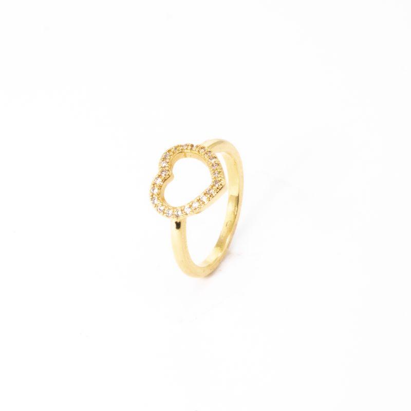 ANEL MARQUEZINE CRAVEJADO COM ZIRCÓNIA OURO AMARELO