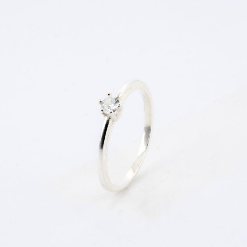 ANEL SOLITÁRIO 6 GARRAS PRATA 925