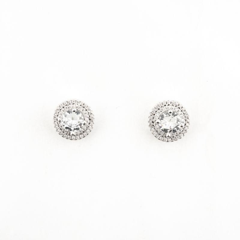 BRINCO PONTO LUZ CRAVEJADO BANHADO NO OURO  BRANCO