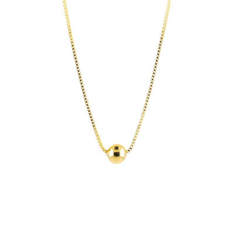 COLAR ESFERA  P SEMIJOIA