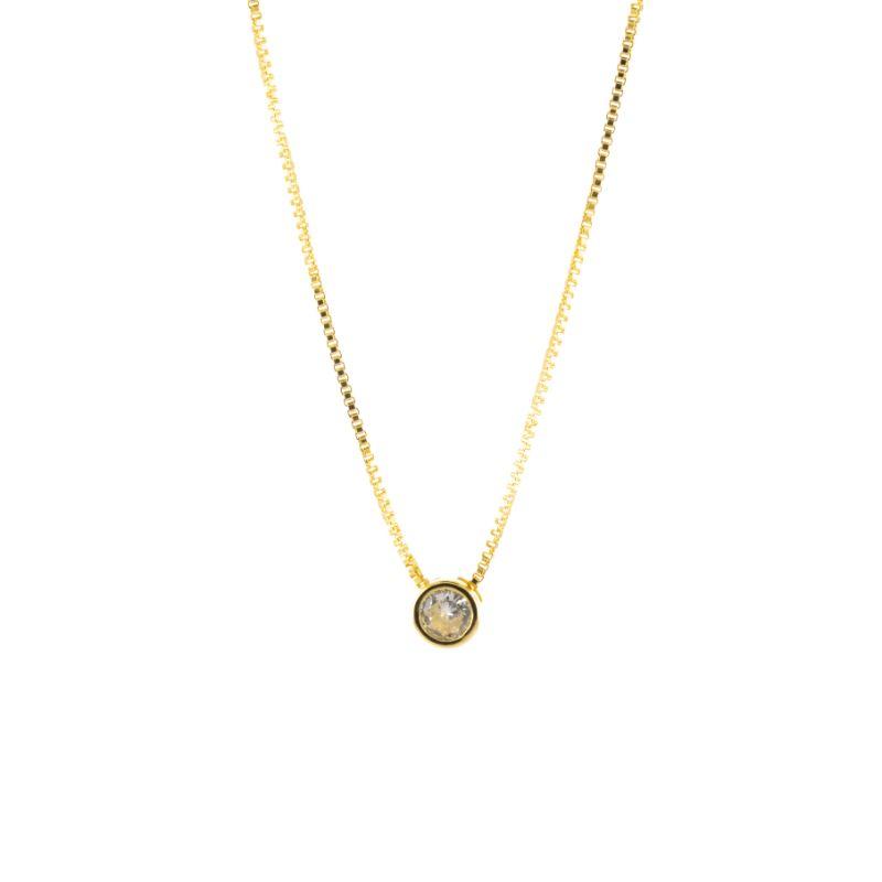 COLAR PONTO DE LUZ P 45CM SEMIJOIA