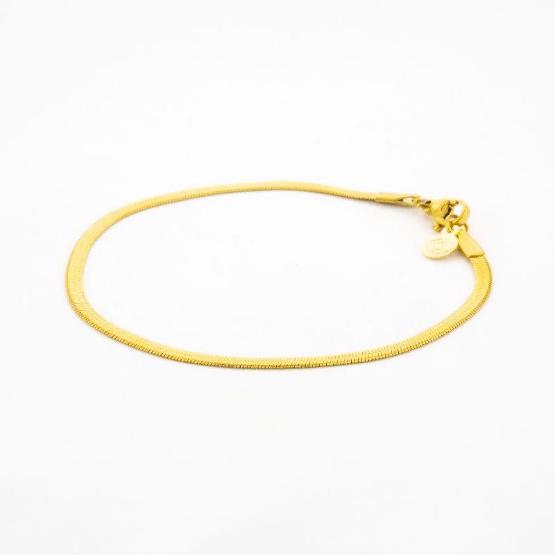 PULSEIRA MALHA LAMINADA M 17CM SEMIJOIA