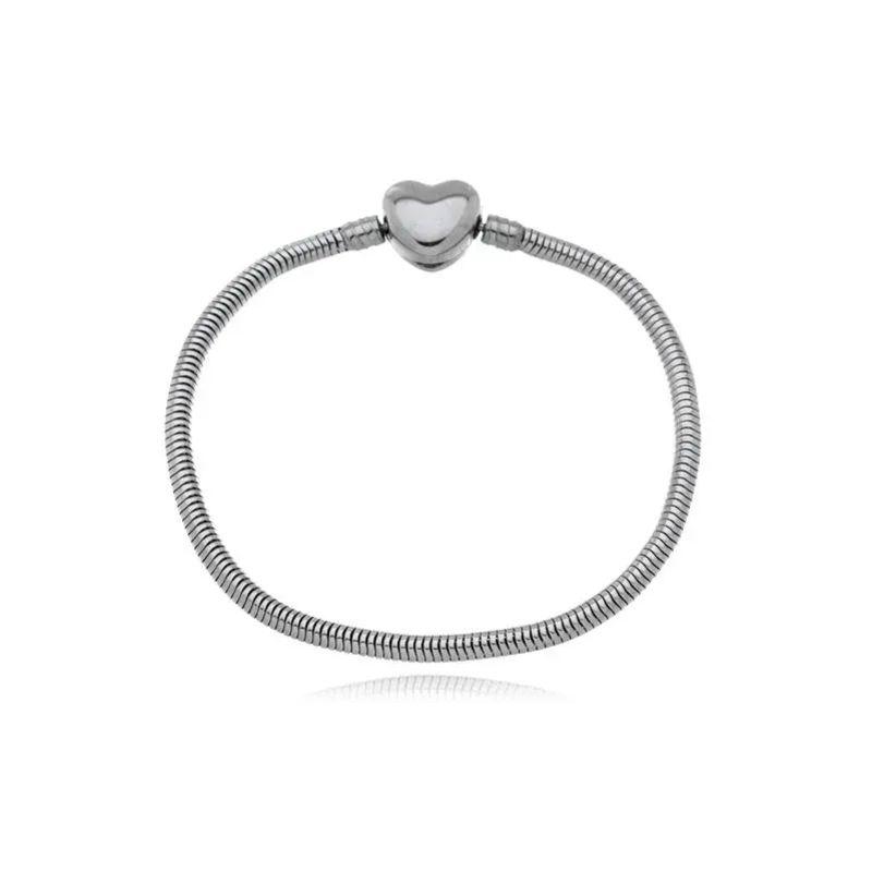 PULSEIRA DE BERLOQUE FECHO CORACAO 17 CM SEMI JOIA
