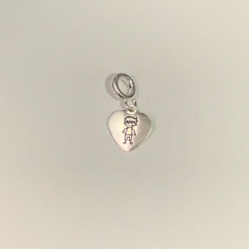 BERLOQUE MENINO CORACAO PRATA 925
