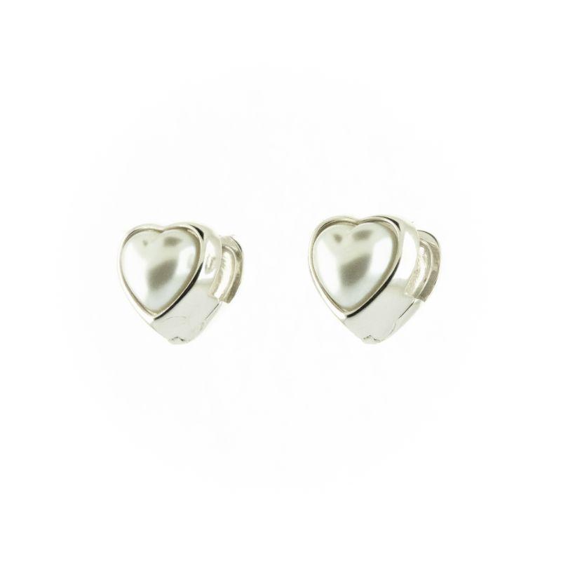 BRINCO ARGOLA CORAÇÃO COM PÉROLA