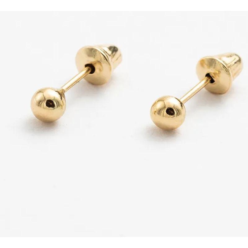 BRINCO BOLINHA 2,5 MM OURO 18K