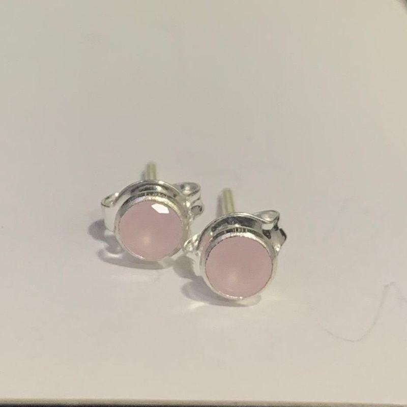 BRINCO PONTO DE LUZ COLORIDO ROSA PRATA 925