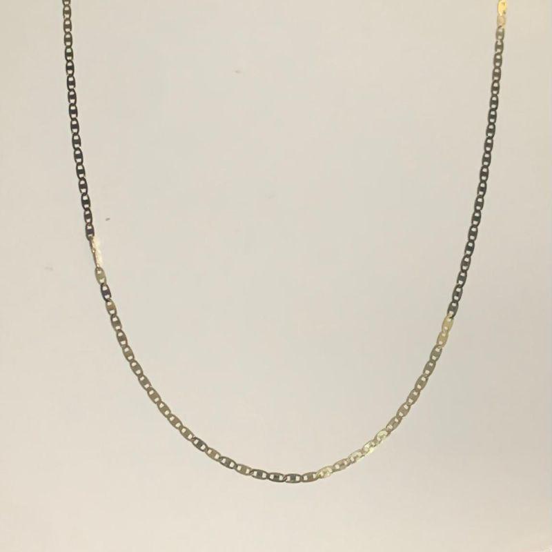 COLAR PIASTRINE FINA 40CM OURO 18K