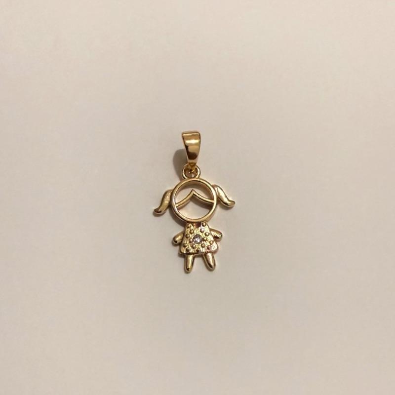 PINGENTE MENINA M 1 ZIRCONIA