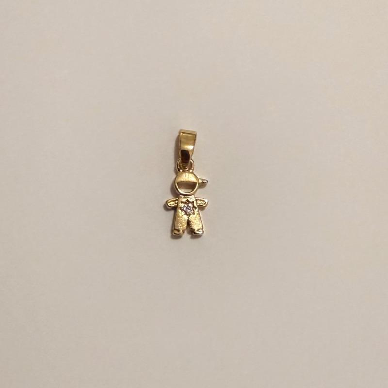 PINGENTE MENINO P 1 ZIRCONIA CENTRAL