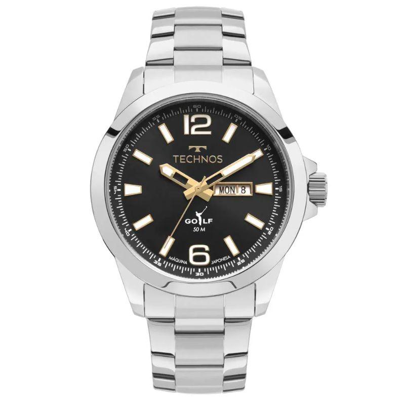 Relógio Technos Masculino Golf Ouro Branco
