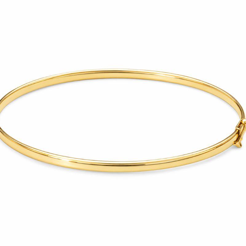 BRACELETE LISO 4MM OURO 18K