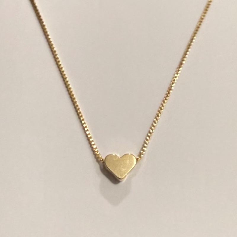 COLAR CORAÇÃO PASSANTE LISO 45CM