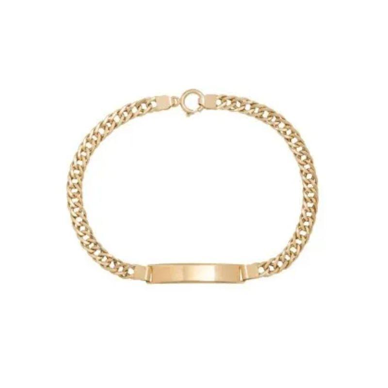 PULSEIRA INFANTIL GRUMET ESCAMA 16CM OURO 18K