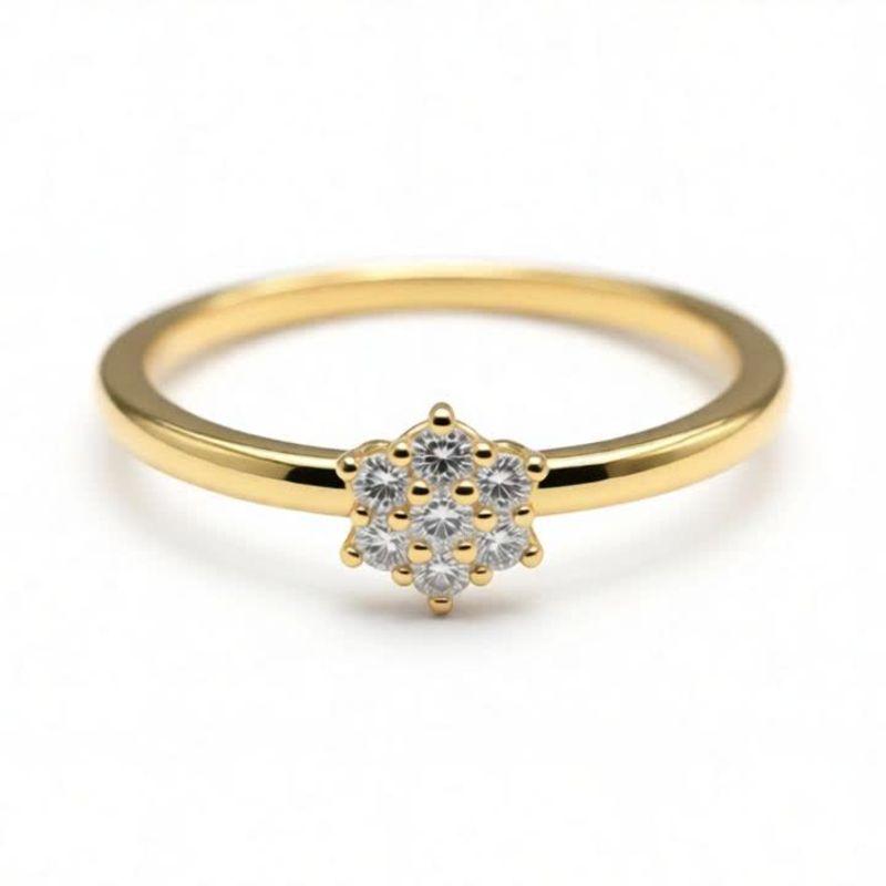 ANEL CHUVEIRINHO FLOR ZIRCONIAS