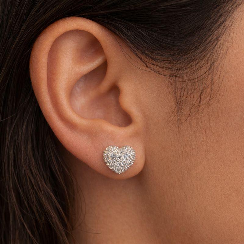 BRINCO CORAÇÃO CRAVEJADO G BANHO PRATA