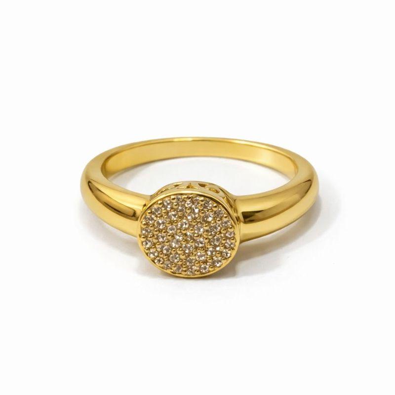 ANEL CHUVEIRINHO LUXO DETALHE LATERAL SEMI OURO