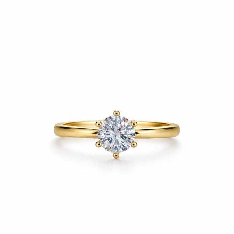 ANEL SOLITÁRIO 4MM ARO LISO 1,5MM SEMI OURO