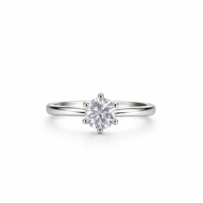 ANEL SOLITÁRIO 4MM ARO LISO 1,5MM SEMI PRATA