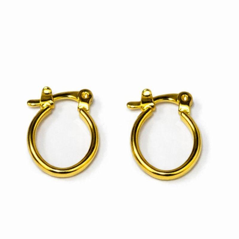 ARGOLA OVAL MINIMALISTA SEMI OURO